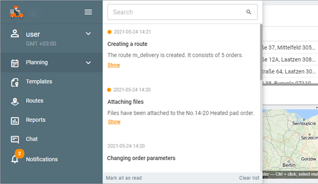 dispatch new notification window