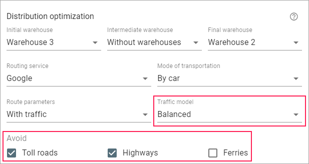 Google routing service